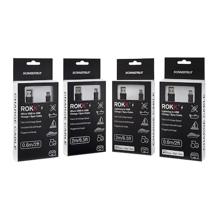 Scanstrut ROKK USB to Lightning charge/sync cable 2.0m / 6.5ft CBL-LU-2000